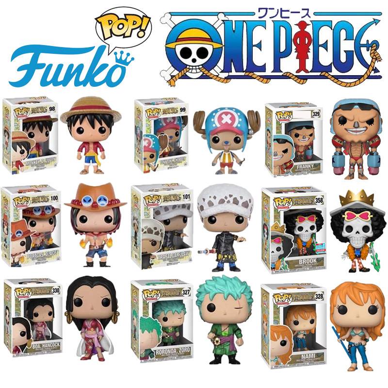 Funko Pop One Piece Luffy 098 ACE 100 Roronoa Zoro 327 Franky 329 Chopper  99 PVC Figura De Acción Modelo De Colección De Juguetes Regalo