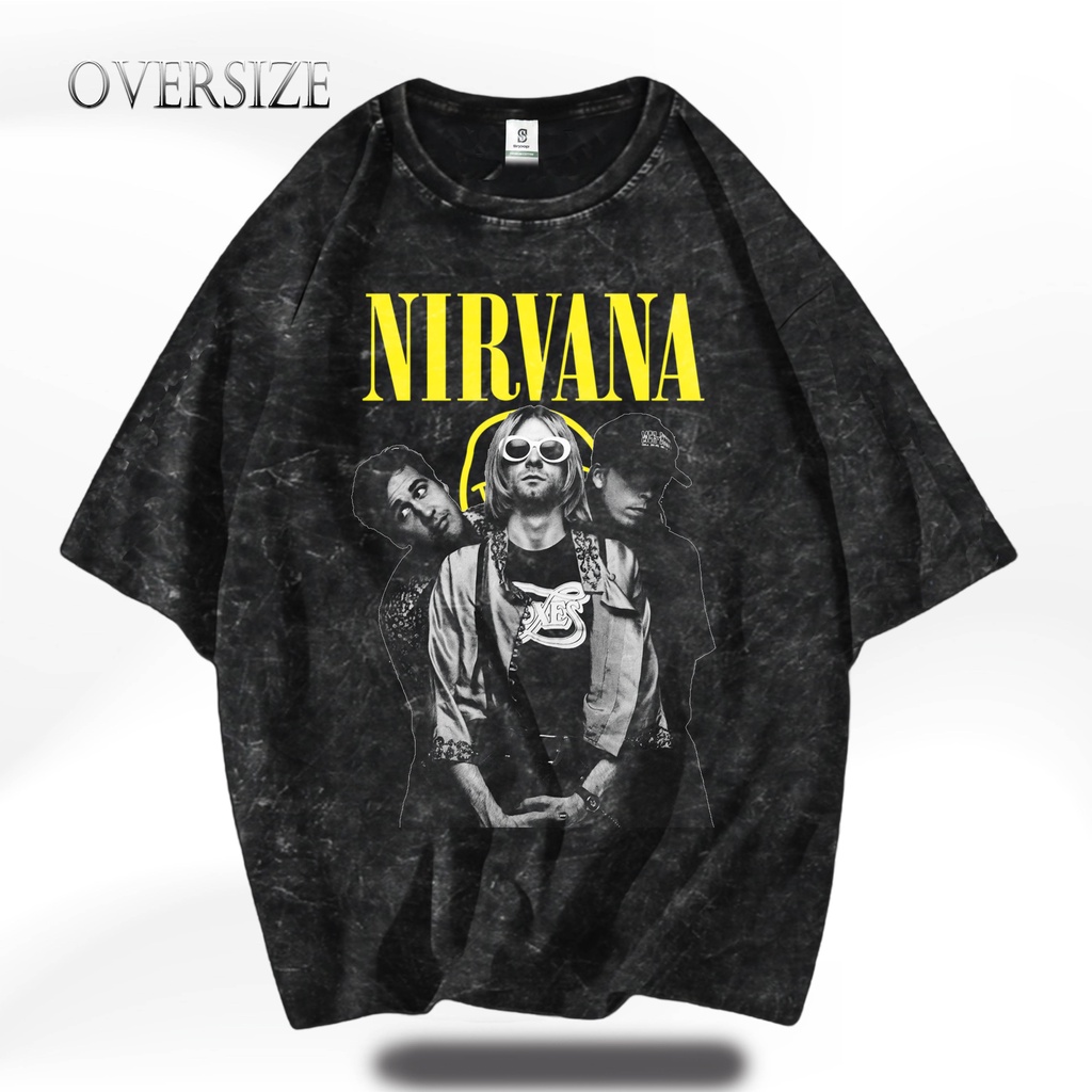 Camiseta NIRVANA OVERSIZE wash VINTAGE Music BAND NIRVANA camiseta