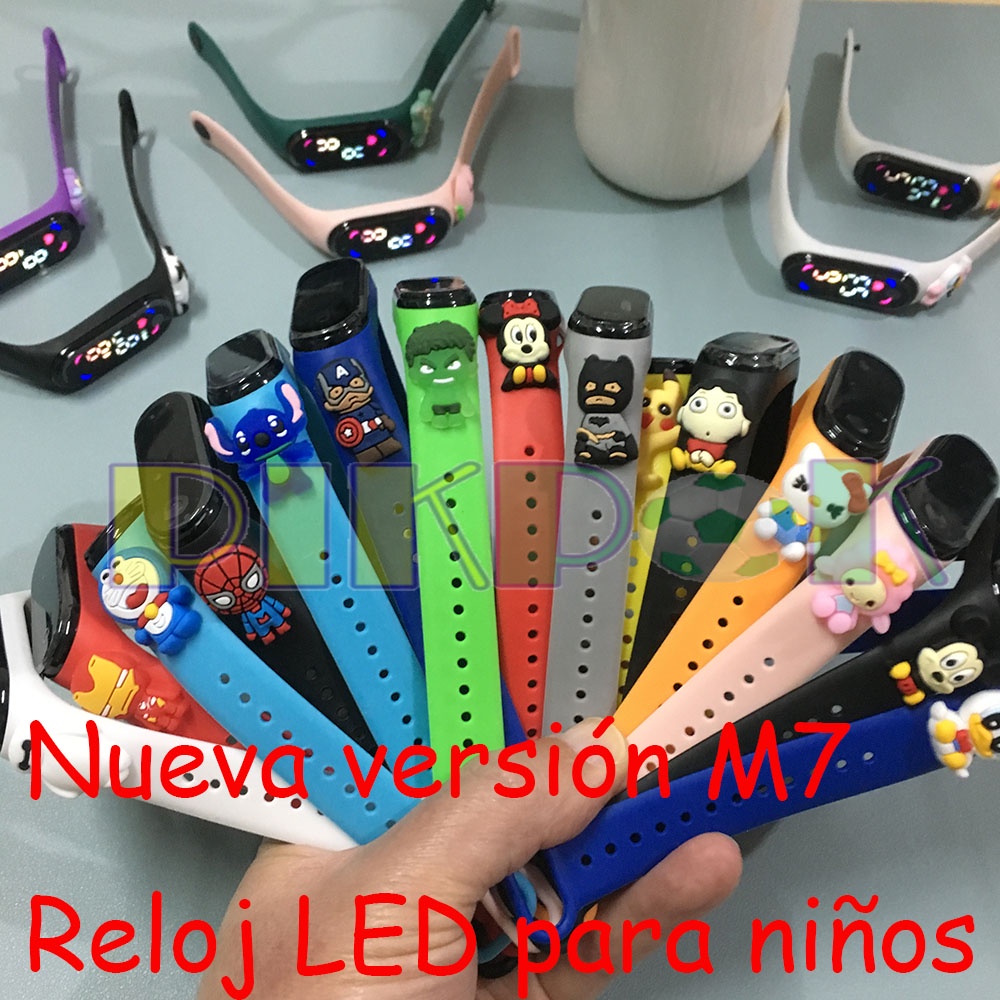 Relojes De Mano Para Niños Con Banda De Plástico Dinámica Color De La Caja  Multicolor