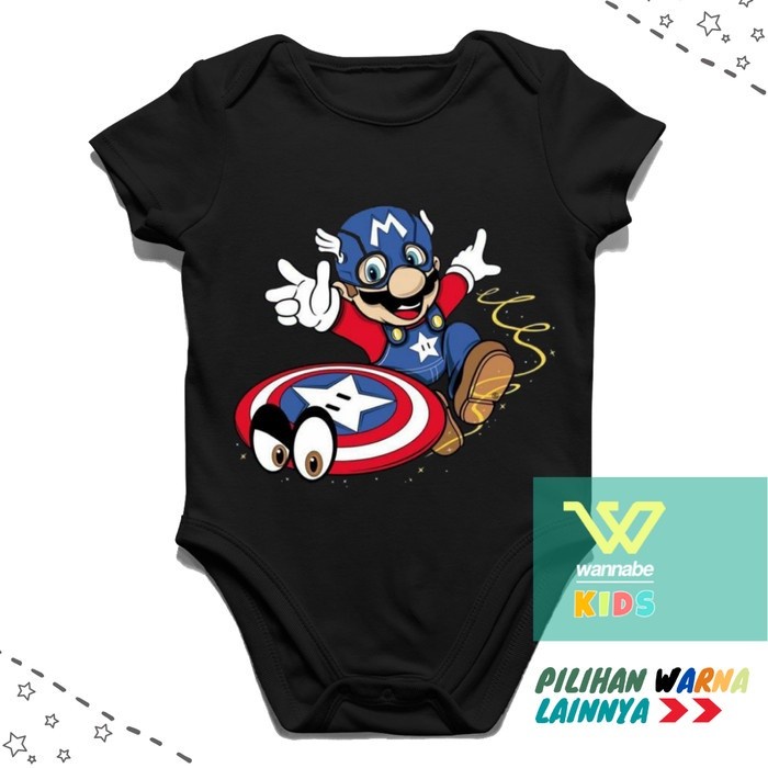 Baby Jumper CAPT AMERICA MARIO ropa de bebé 0-12 meses | Recién nacido |  Shopee México