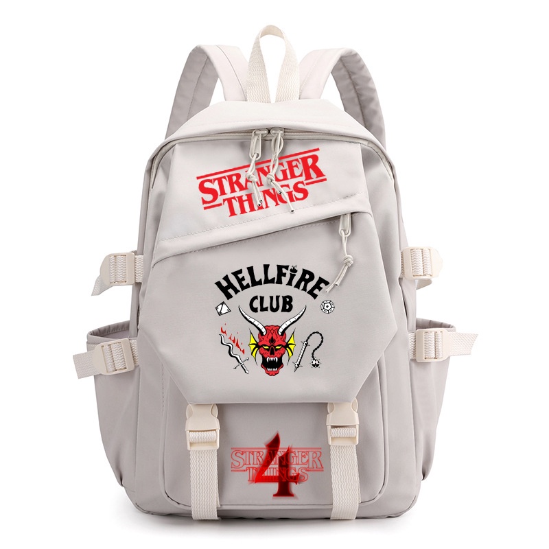 2022 Stranger Things Mochila Mujeres Estudiante Bolsa Para Portatil Bagpack Para Ninas Con Puerto De Carga USB De Lona College Bag Shopee Mexico