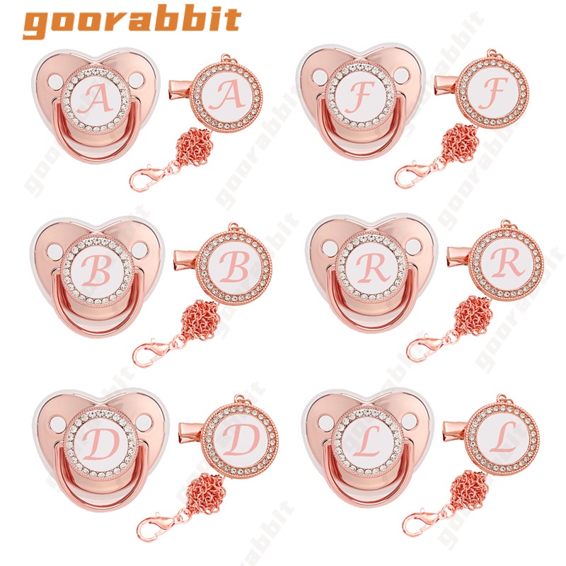 Letras de silicona para chupeteros color rosa pálido (12mm) - BabyTete