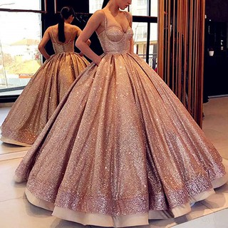 Vestido de quinceañera con cintura de diamantes de imitación y lazo en la  espalda