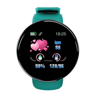 D18 Reloj Deportivo Inteligente Digital Redondo Para Mujeres , Relojes  Digitales Led Electrónicos , Bluetooth , Fitness , De Pulsera Para Hombres  Y Niños , Horas ping