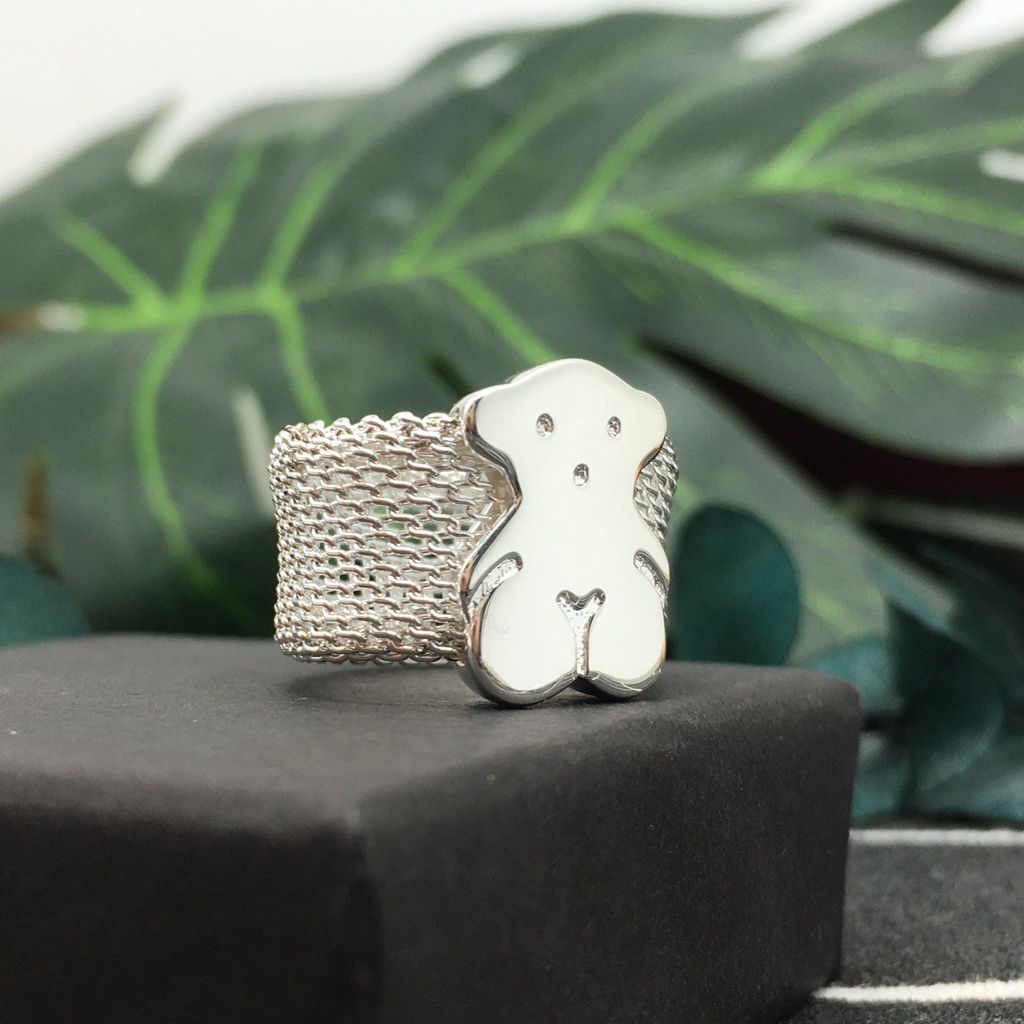 Anillo De Malla De Plata TOUS 1cm Shopee Mexico