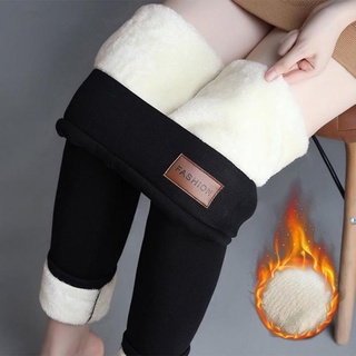 Pantalones térmicos de invierno forro polar polainas para mujeres, cintura  alta gruesa barriga control de cachemira felpa térmica pantalones