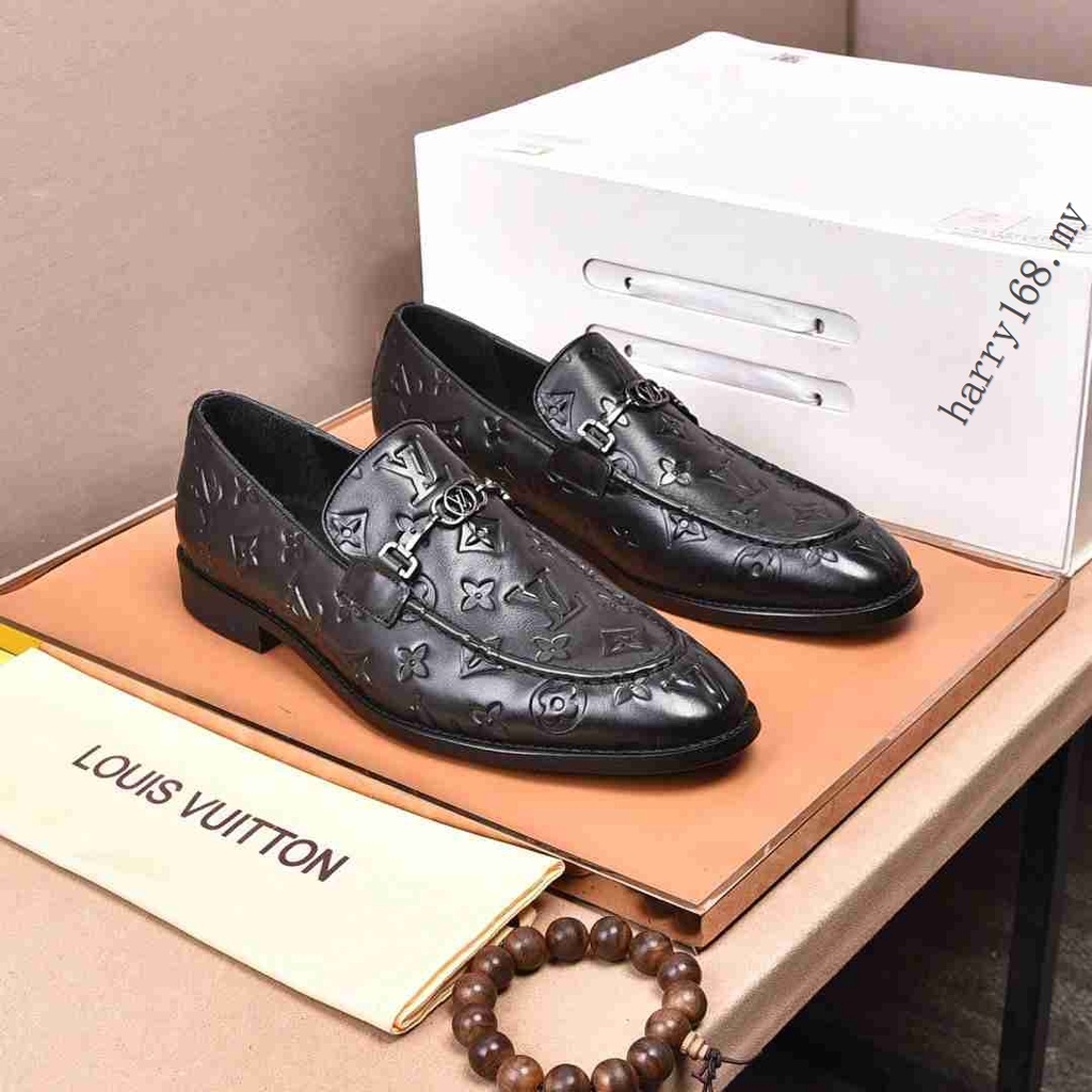 LV LOUIS VUITTON Hombres De Lujo De Cuero Monograma Zapatos De