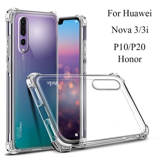 Para Huawei Nova 5T Case Clear Glitter Sparkle Pink Huawei Nova 5T Funda de  silicona a prueba de golpes suave cubierta Honor 20 transparente delgada