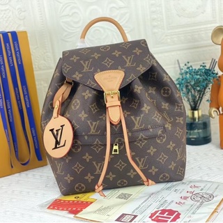 Prepárese para salir] Original auténtica 100% Louis Vuitton LV nueva mochila  para mujer moda mochila portátil simple y versátil de gran capacidad