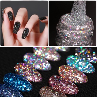 6 Bottles Diamonds Micro Caviar Beads Micro Pixie Beads Nail Beads Gravel  Nail Stone Crystal Rhinestones Nail Decorations for DIY 3D Nail (AB Color)