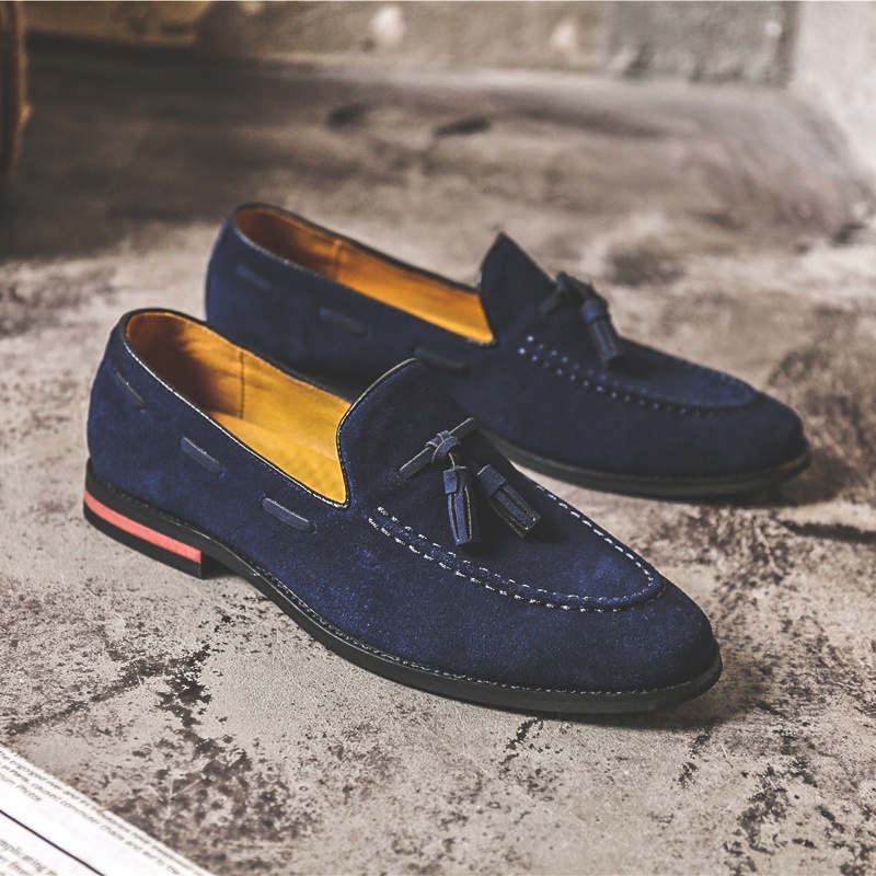 Zapatos De Hombres Italianos De Primavera Vintage De Cuero Genuino Mocasines Casuales De Negocios Trabajo De Conducción Boda | Shopee