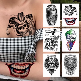 Comprar Tatuajes temporales de corona de León y flor para mujeres, hombres,  niños y niños, tatuaje de esqueleto de tigre negro, pegatina de brújula  falsa, tatuajes de media manga