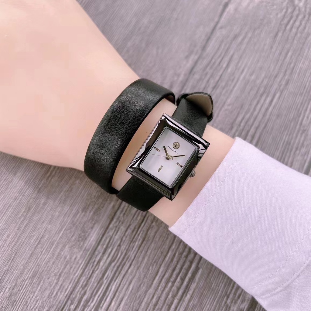 Tory Burch Reloj De Pulsera De Cuarzo De Cuero De Lujo Casual Con Correa Larga Para Mujer