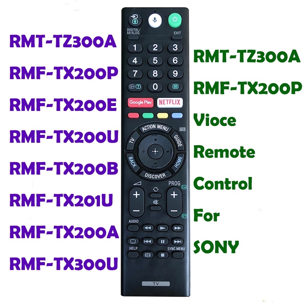 RMT-TZ300A RMF-TX200P vioce Mando A Distancia Para SONY Bravia LED TV Con  BLU-RAY 3D GooglePlay NETFLIX TX200E TX200U TX200B TX201U TX200A TX300U  XBR-43X800E