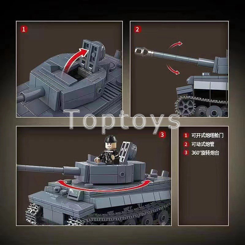 [TOPTOYS] Tanque De Ladrillos 100242 Sexta Fuerza Blindada E Tigre I ...