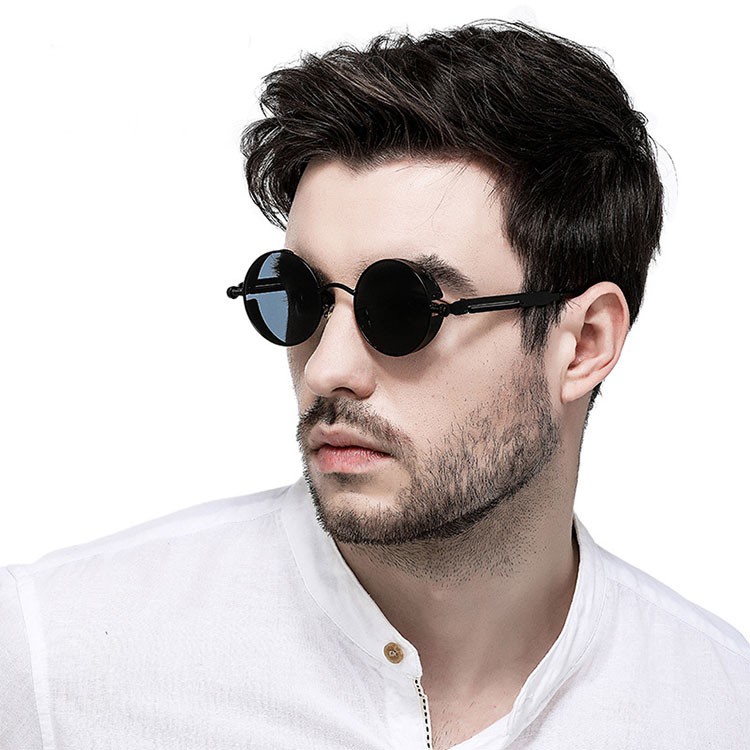 Lentes De Sol Polarizados Vintage Steampunk Para Hombre Nuevo Diseno Redondo UV400 Gafas Shopee Mexico