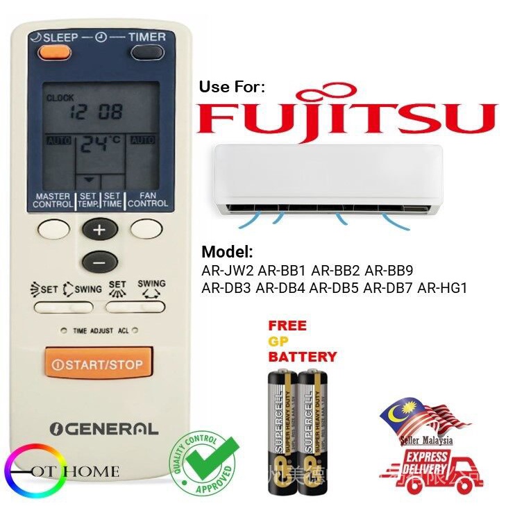 Mando a distancia Universal para aire acondicionado Fujitsu, AR-JW2,  AR-BB2, AR-BB9, AR-DB3