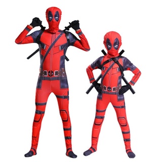 Deadpool - Disfraz de adulto rojo y negro