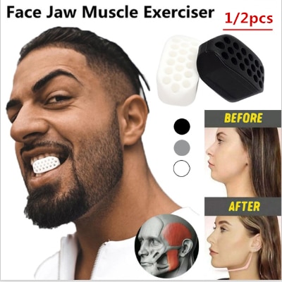 1/2pcs mandíbula ejercitador Jawline Jawzrsize entrenador de ejercicio bola  jawliner jawrsize línea de masticar bola de entrenamiento muscular