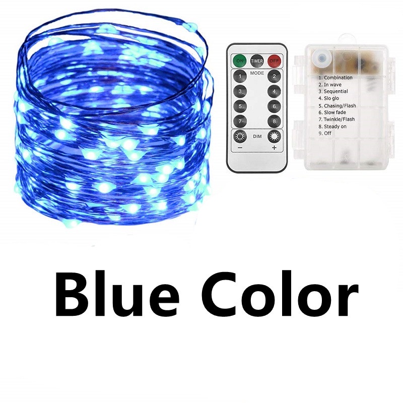 Cadena De Luces Con Mando A Distancia, 33 Pies, 100 Luces LED De
