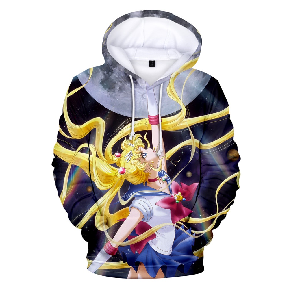 pista enemigo Establecer Sailor Moon divertido Cosplay impresión marinero luna sudaderas sudaderas  de manga larga ropa Harajuku Kpop con capucha para hombre abrigos 3D |  Shopee México
