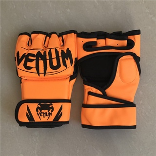 Venum Elite Boxing Muay Thai Guantes Venum Medio dedo Guantes de boxeo  Boxing Fight Punch Guantes de cuero