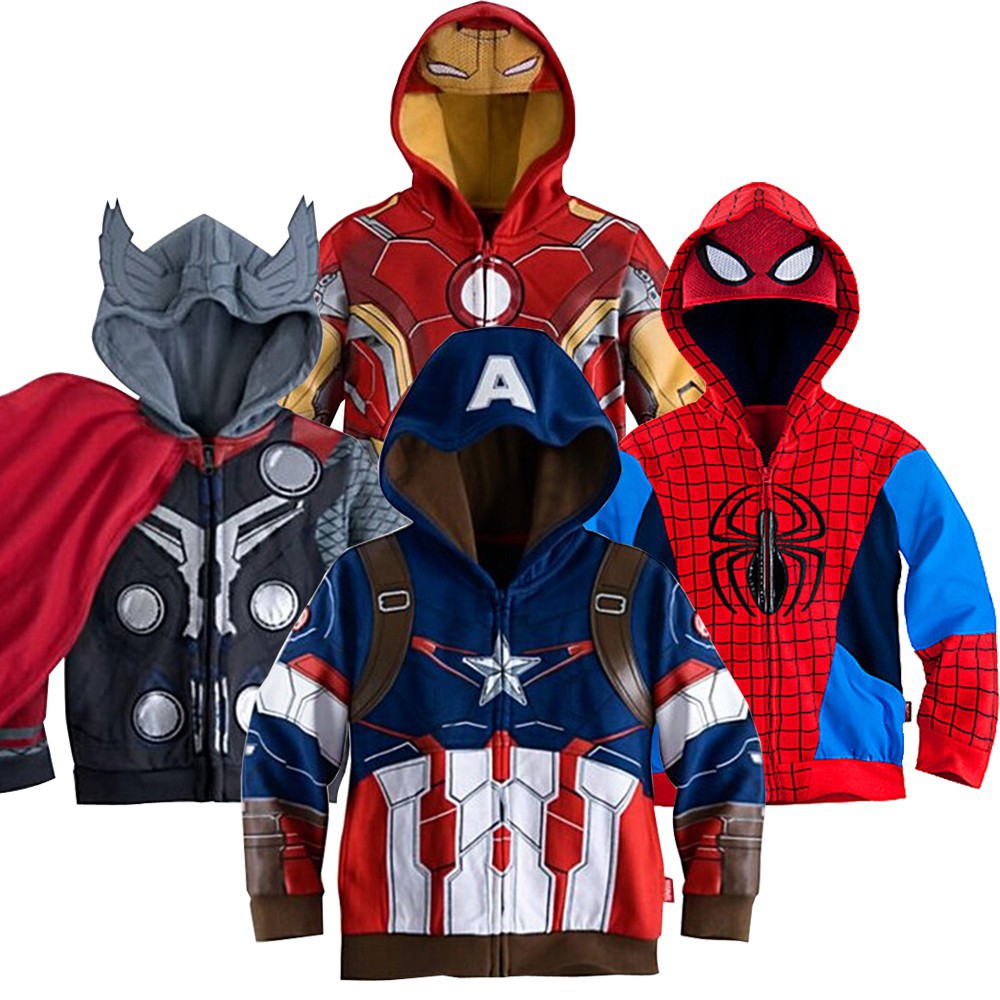 Los vengadores nino sudaderas capitan america Iron Man Thor abrigos para ninos ropa de ninos