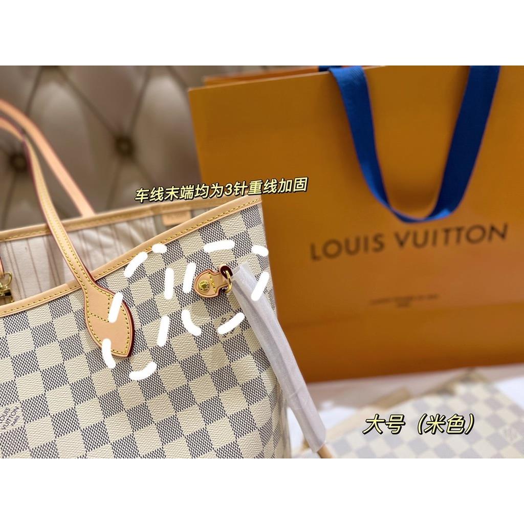 Louis Vuitton Bolso De Hombro Neverfull De Cuero Genuino Para Mujer ,  Bolsos De Trabajo , Diseño De Señoras