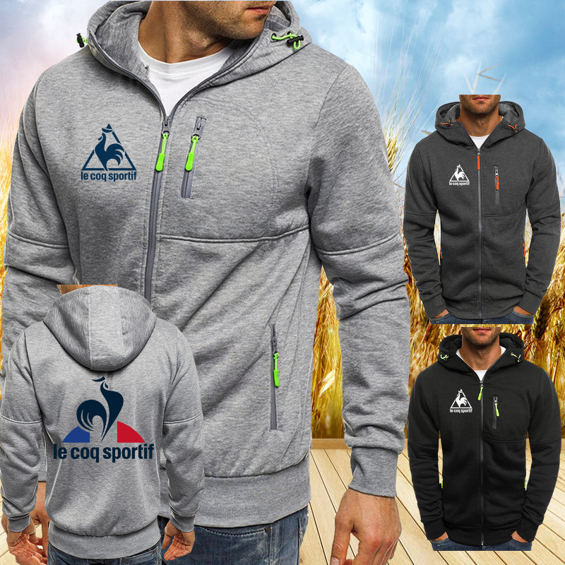 Nueva Llegada Le Coq Sportif Sudaderas Hombres Sudadera Chándal Hombre  Cremallera Chamarra Con Capucha Ropa Deportiva Casual