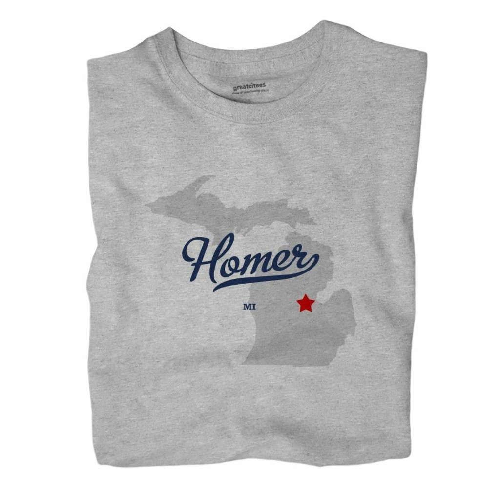 Homer Michigan MI Mich Camiseta Mapa Shopee México