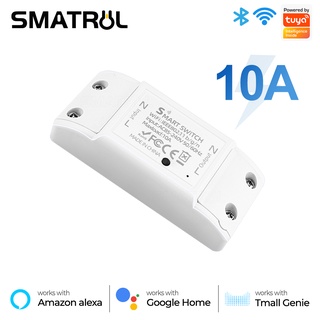 SMATRUL Tuya interruptor wifi Smart Life APP WiFi relé de voz controlador  de temporizador módulo Wifi+Bluetooth Dual Mode