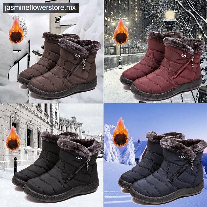 Mujer caliente impermeable algod n zapatos de Nylon botas de nieve