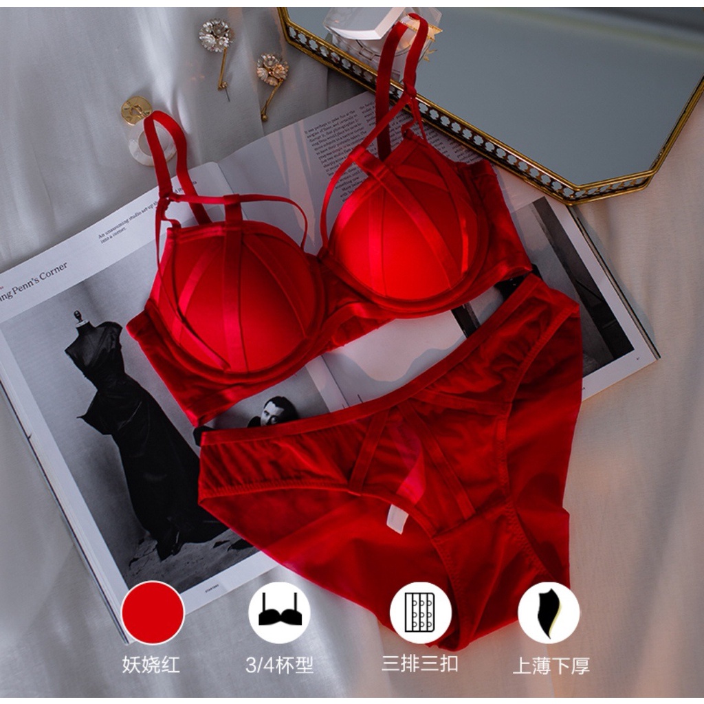 thumbnail image 1 of Ropa Interior sexy Suave Con Aros Cerrados De Ajuste De Pecho Sujetador, 1 of 5