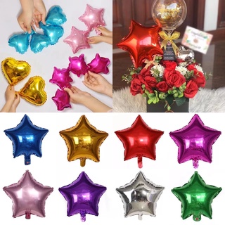 50 mini globos de papel de aluminio en forma de corazón de estrella de 5  pulgadas para decoración de fiesta de Navidad, boda, cumpleaños