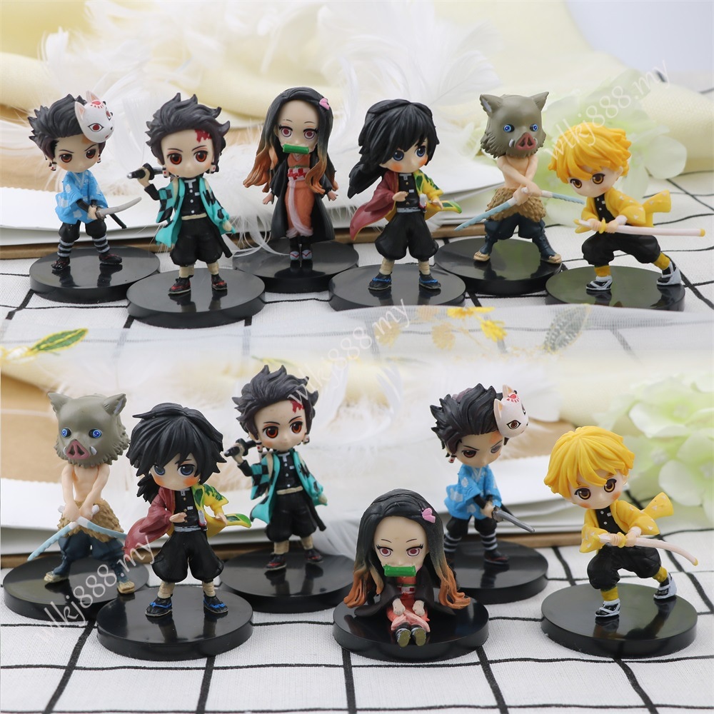 6 Figuras Chibi De Kimetsu No Yaiba Anime Demon Slayer