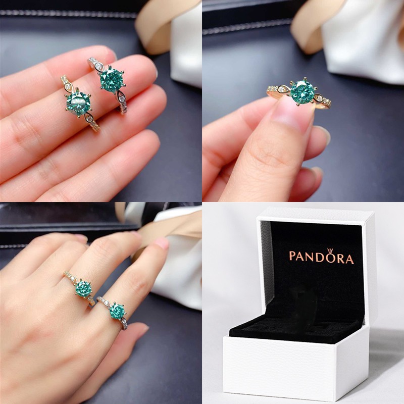 Anillo pandora piedra discount verde