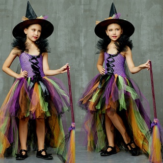 Vestido tutú negro para niñas pequeñas, vestido de fiesta de tul para  disfraz de bruja de Halloween, disfraz de cumpleaños, accesorio de  fotografía