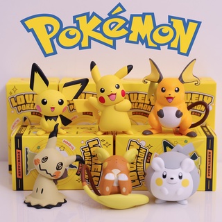 24 Unids/Caja Tomy Diferentes Estilos Pokemon Figuras Modelo Colección  2-3cm Pikachu Anime Figura Juguetes Muñecas Niño Regalo De Cumpleaños