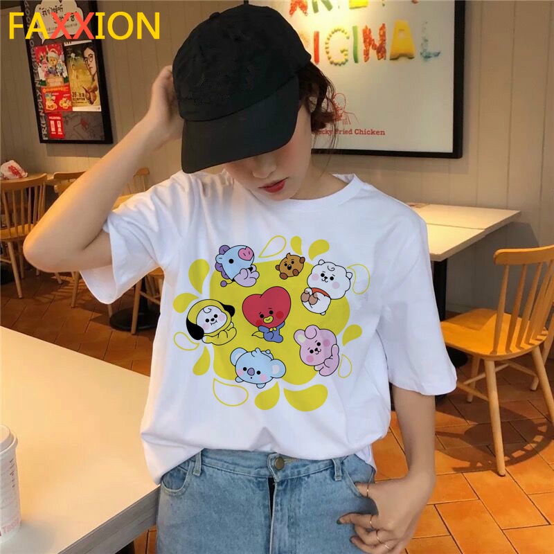 Playera Bts Ropa Bt21 Kpop Crop Top Mujer Niña Cosplay