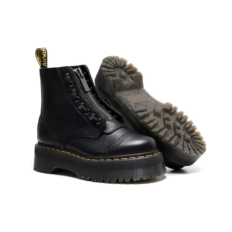 Dr.Martens Sinclair Cuero Genuino Martin Botas De Las Mujeres De La Moda Tobillo De Vaca Cremallera Sho JVRB Shopee Mexico