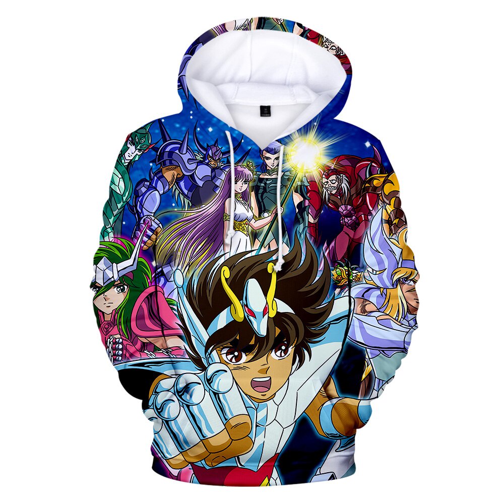 Creative Saint Seiya sudaderas con capucha Anime sudaderas con capucha Harajuku sudadera Saint Seiya 3D