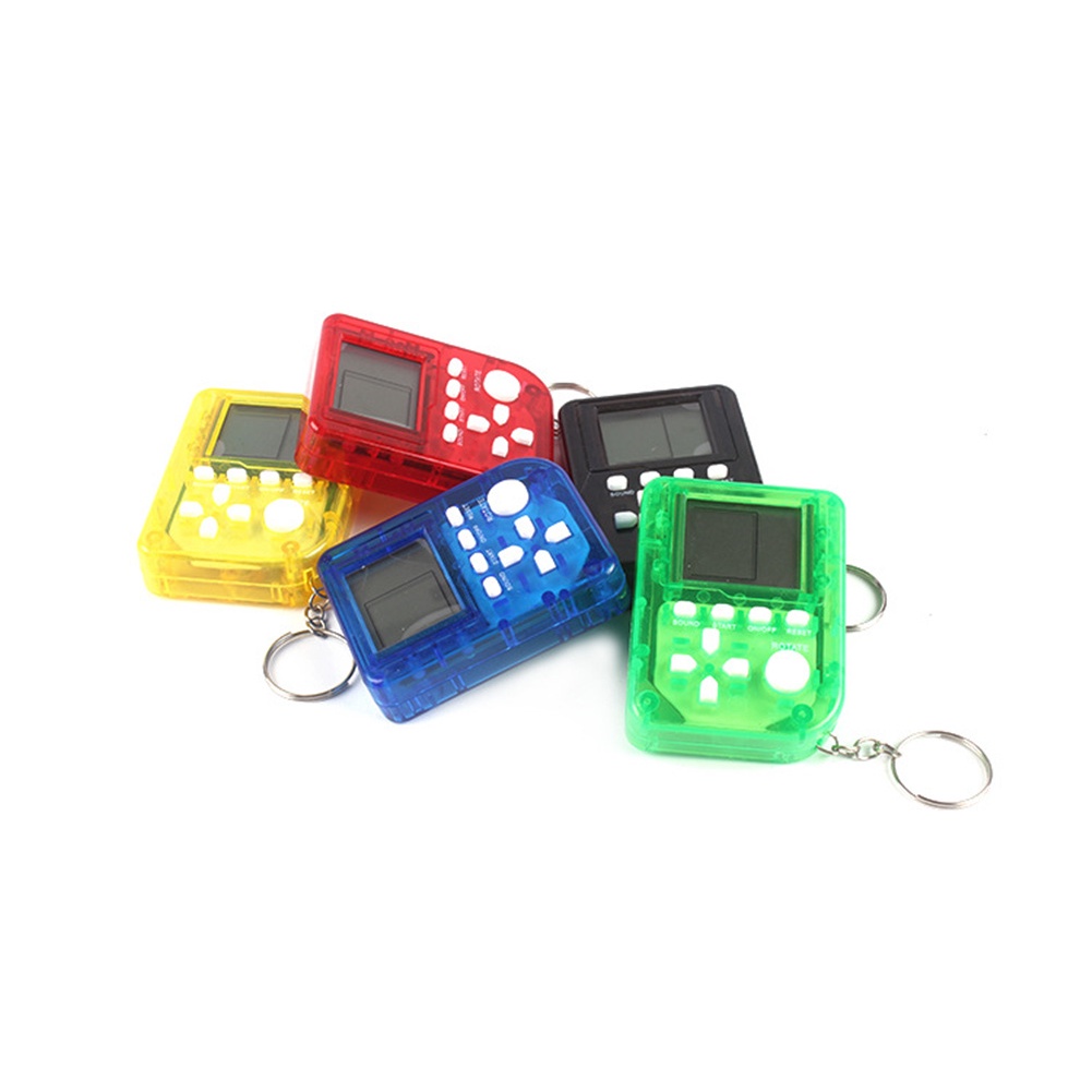 Mini Llavero Consola Retro – Juguete Electrónico De Mano Con 5 Juegos Clásicos, Portátil Y De Bolsillo (Azul)