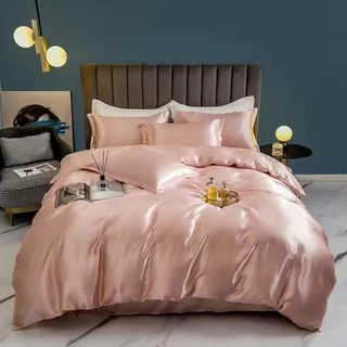 Sábana De Cama Blanca De Seda Satinada 1 Pieza Sáb... – Vicedeal