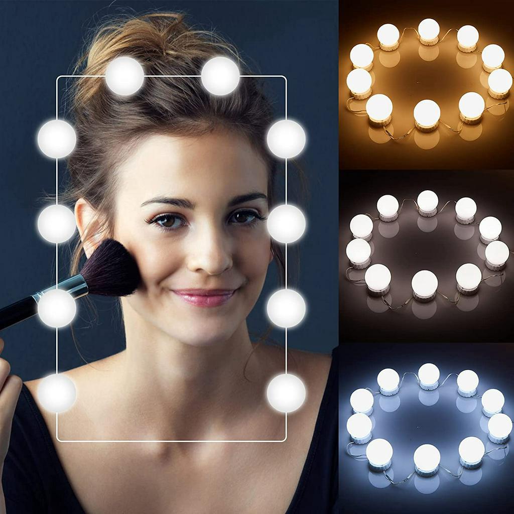 Luces para Espejo Maquillaje 10 Bombillas Lámparas del Espejo