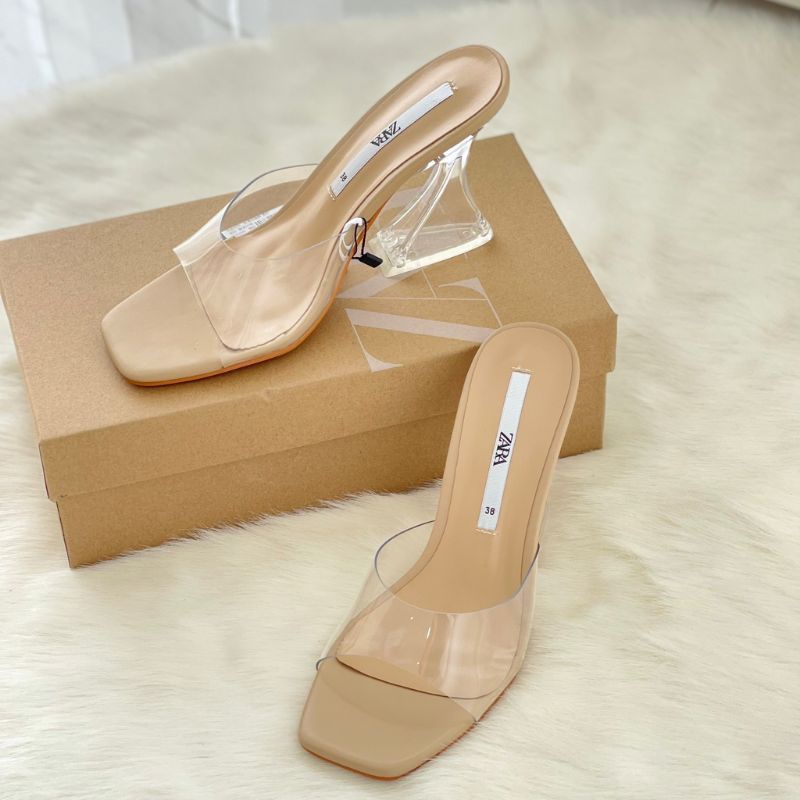 Zapatos tacon transparente discount zara