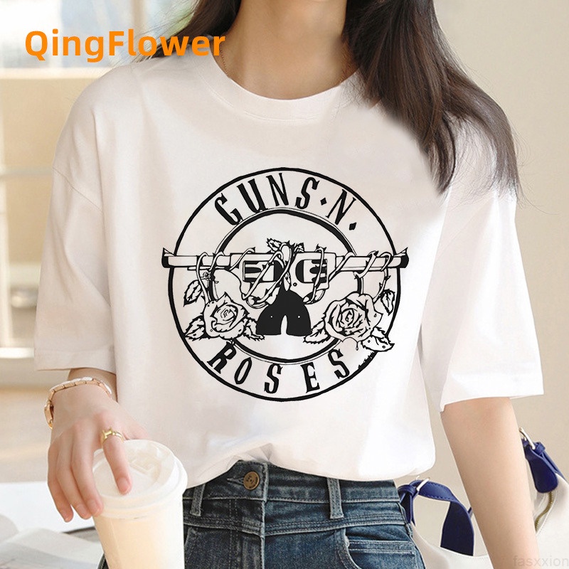 Playera guns discount n roses mujer