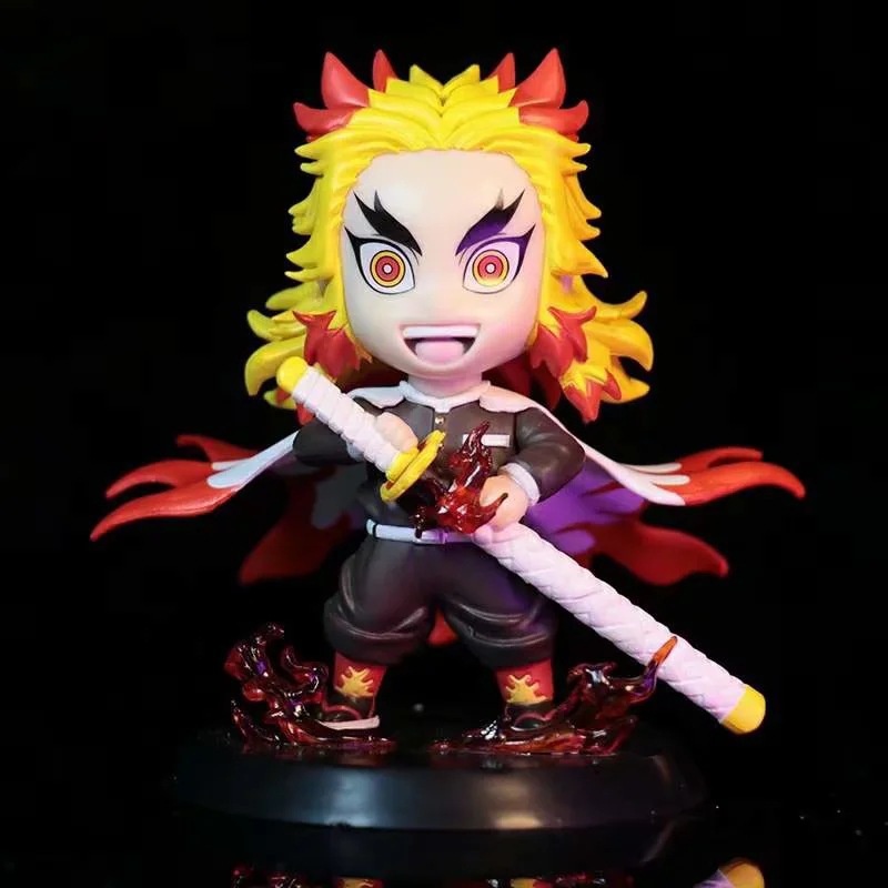 Figurine Rengoku Kyoujurou – Anime Demon Slayer – PVC 7-10 Cm – Statue Collection Bureau – Cadeau Fan