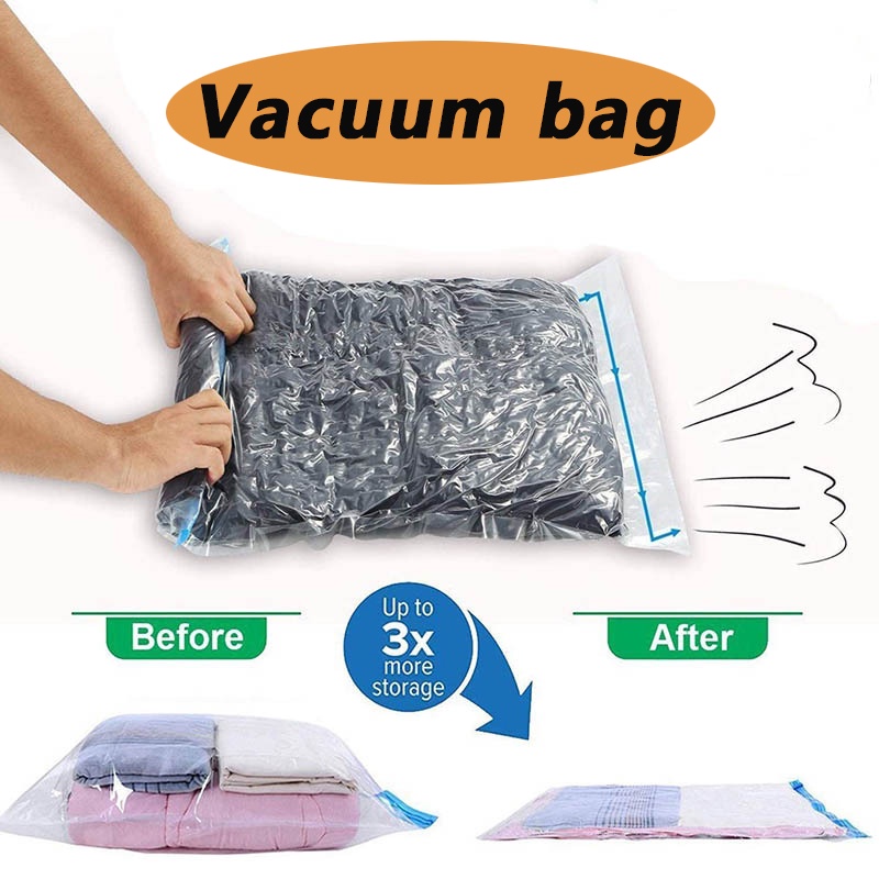 Bolsas de compresión para almacenamiento de ropa, sacos de bolsa de  embalaje al vacío de ropa rodantes de mano, bolsas de sellado para  equipaje, de tamaño reducido de viaje - AliExpress