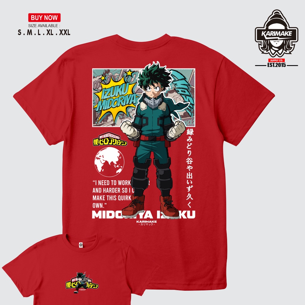 Camiseta Anime BOKU NO HERO MY HERO ACADEMIA MIDORIYA IZUKU DEKU ...