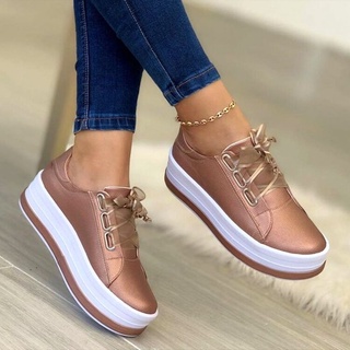 zapatillas deportivas mujer zapatillas de mujer moda 2022 plataforma  Zapatillas De deporte De cuero impermeables para